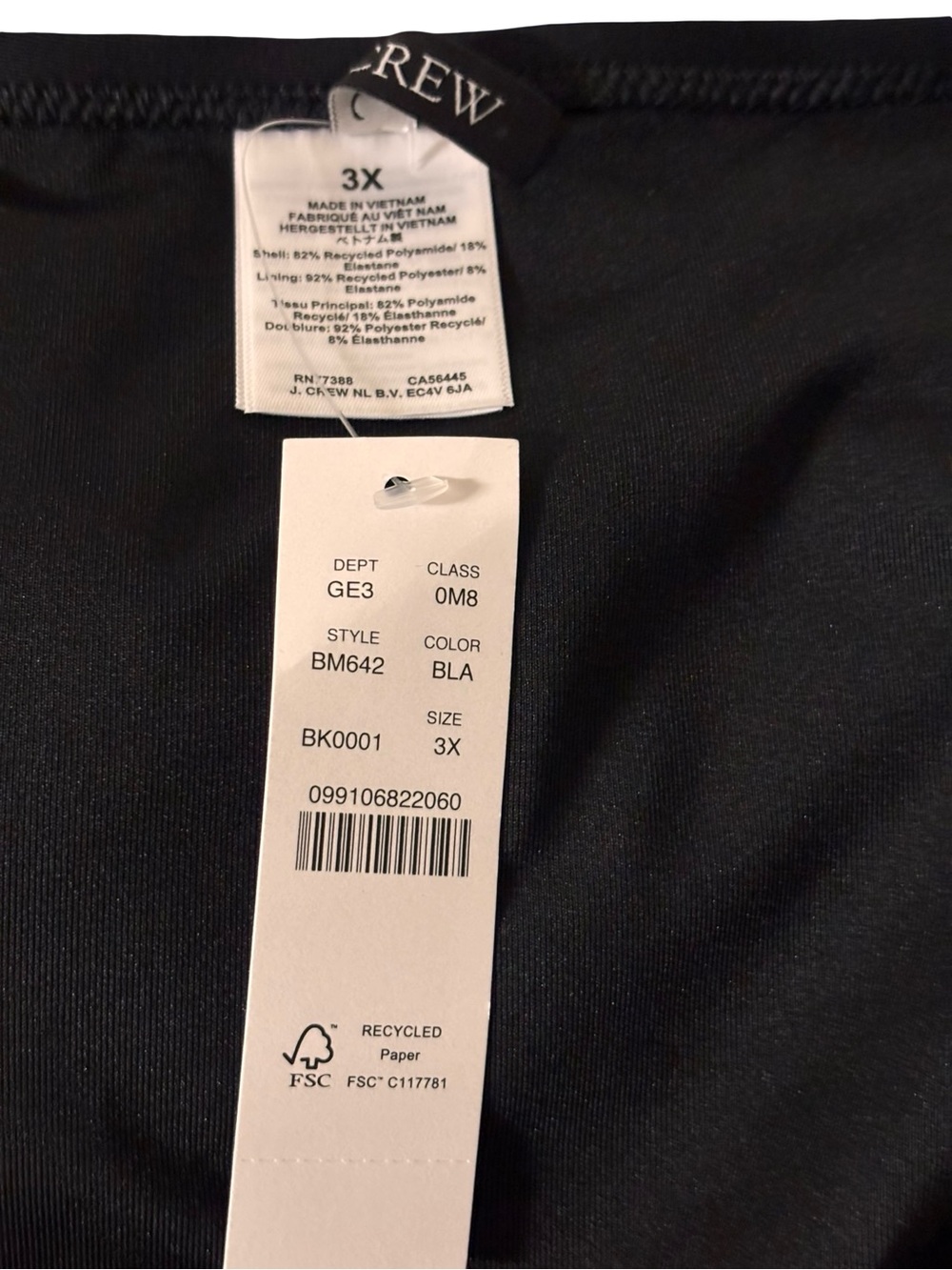 Plus JCrew Size Black Scoop Neck Bikini Set - Picture 8 of 9